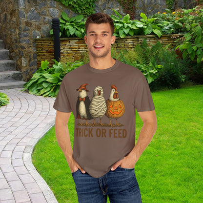 Trick or Feed Halloween T-Shirt | Funny Spooky Season Unisex Graphic Tee