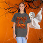 Fall Halloween Pumpkin Unisex T-shirt, Autumn Tee, Seasonal Shirt, Harvest Festival Top, Halloween Apparel