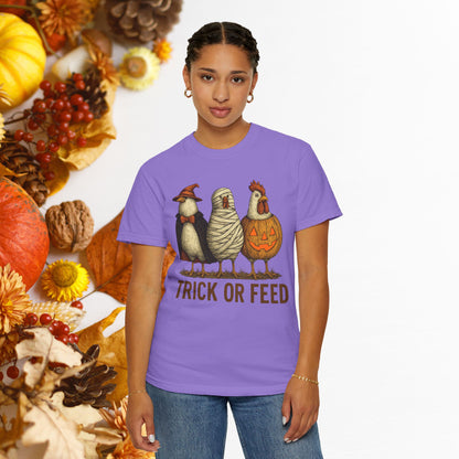 Trick or Feed Halloween T-Shirt | Funny Spooky Season Unisex Graphic Tee