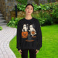 Halloween Ghosts & Cats Crewneck Sweatshirt, Cozy Halloween Sweatshirt, Spooky Season Apparel