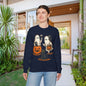 Halloween Ghosts & Cats Crewneck Sweatshirt, Cozy Halloween Sweatshirt, Spooky Season Apparel