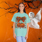 Fall Halloween Pumpkin Unisex T-shirt, Autumn Tee, Seasonal Shirt, Harvest Festival Top, Halloween Apparel
