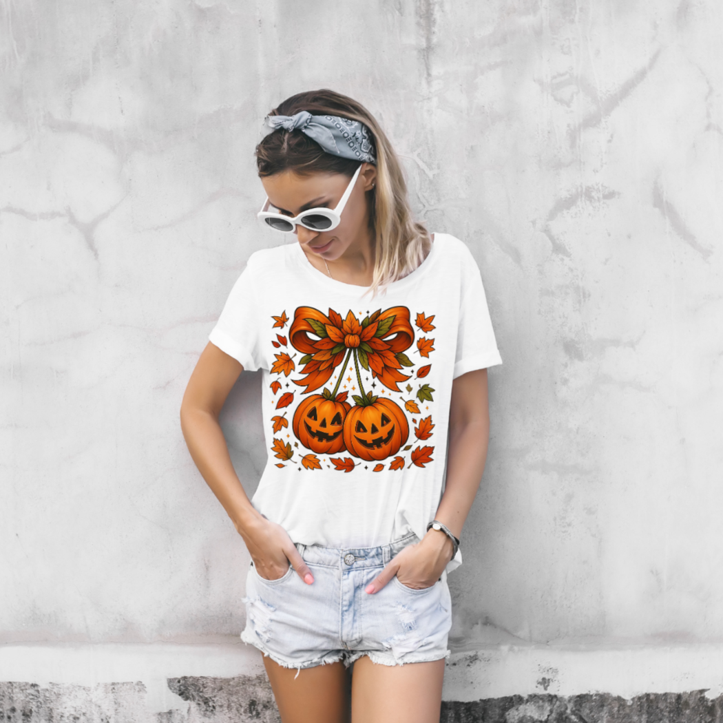 Fall Halloween Pumpkin Unisex T-shirt, Autumn Tee, Seasonal Shirt, Harvest Festival Top, Halloween Apparel