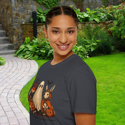 Halloween-Themed Unisex T-Shirt, Boo-tiful Nights Magical Frights Tee, Ghost & Pumpkin Shirt, Spooky Season Fashion
