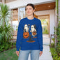 Halloween Ghosts & Cats Crewneck Sweatshirt, Cozy Halloween Sweatshirt, Spooky Season Apparel